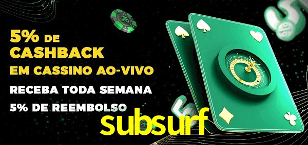 Promoções do cassino ao Vivo subsurf